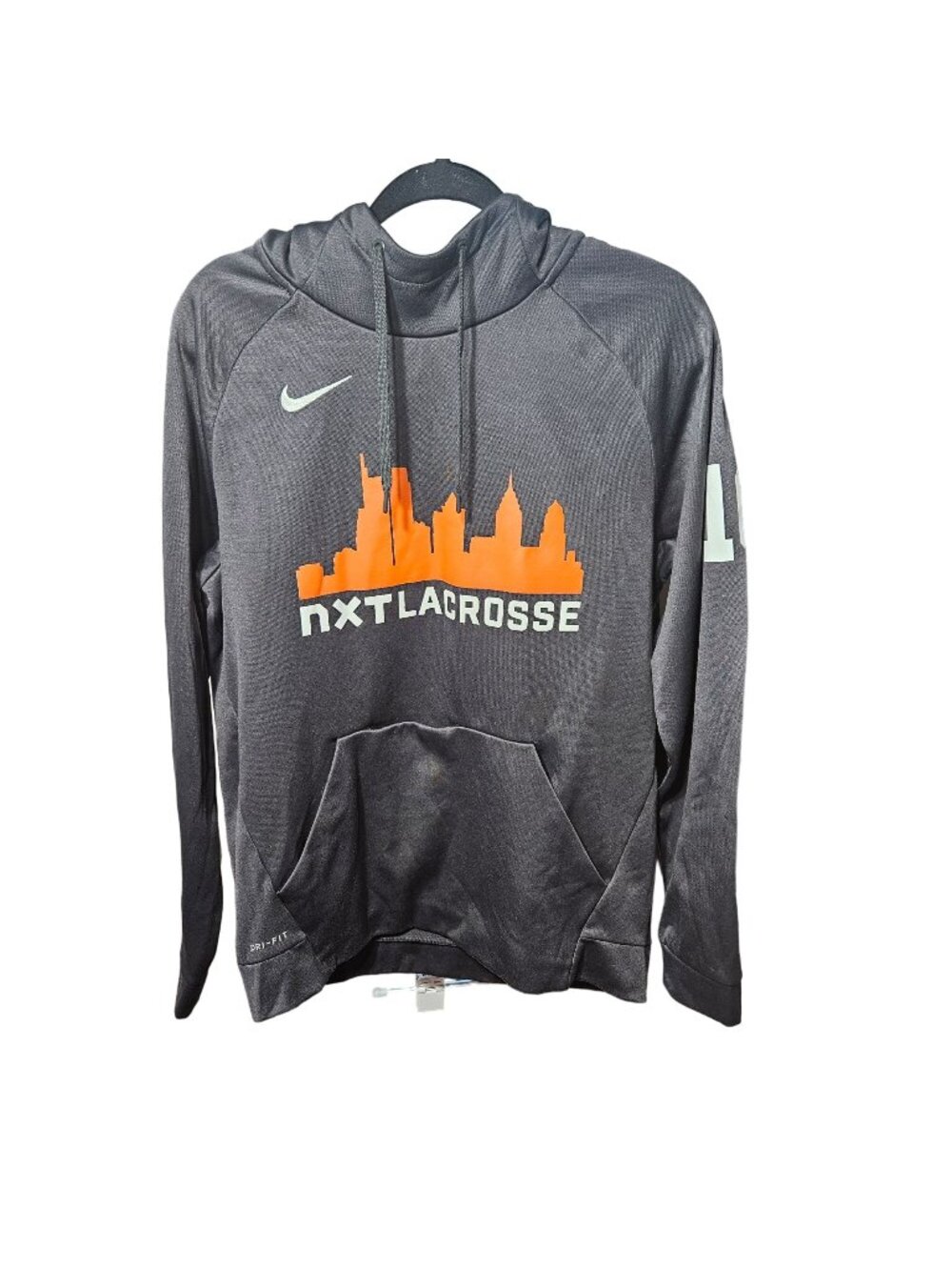 Nike NXT Lacrosse Dri-Fit Hoodie Charcoal Gray Size M